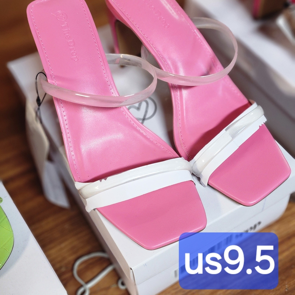 Elegant Pink and White Heels
